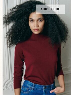 Sezane Jacob Jumper in Burgundy, Size S